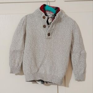 Toddler Boys Christmas Button Down Shirt and Sweater